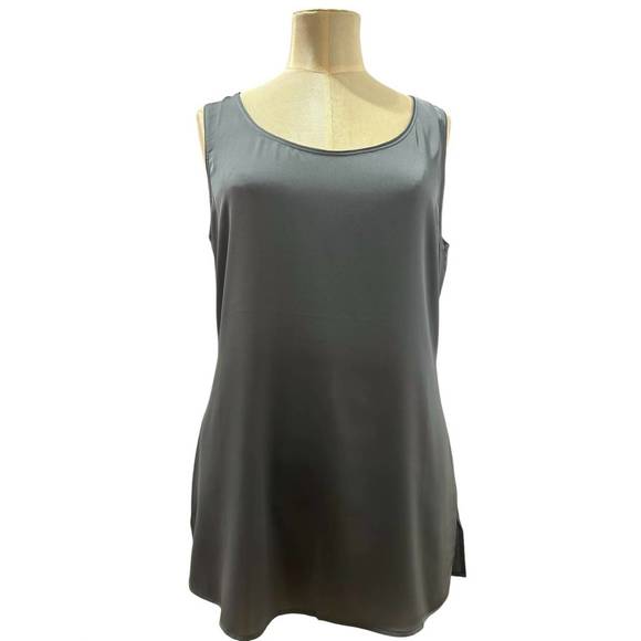 NEW REPEAT CASHMERE silk tank top in seaweed - Picture 1 of 1